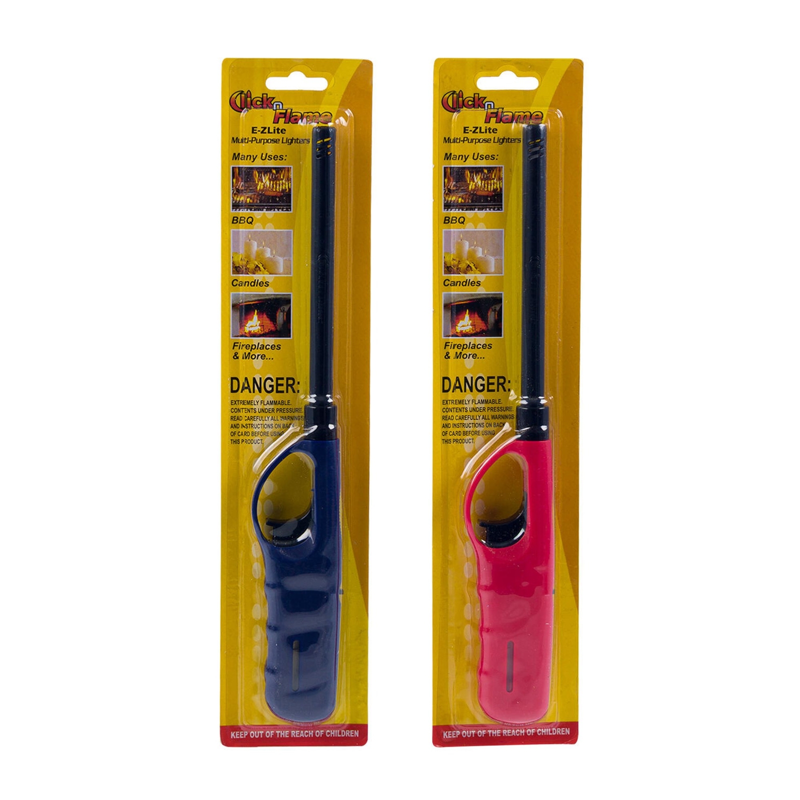 3 Pcs Click N Flame Multi-purpose BBQ Lighter for Butane Kitchen Stove Fireplace