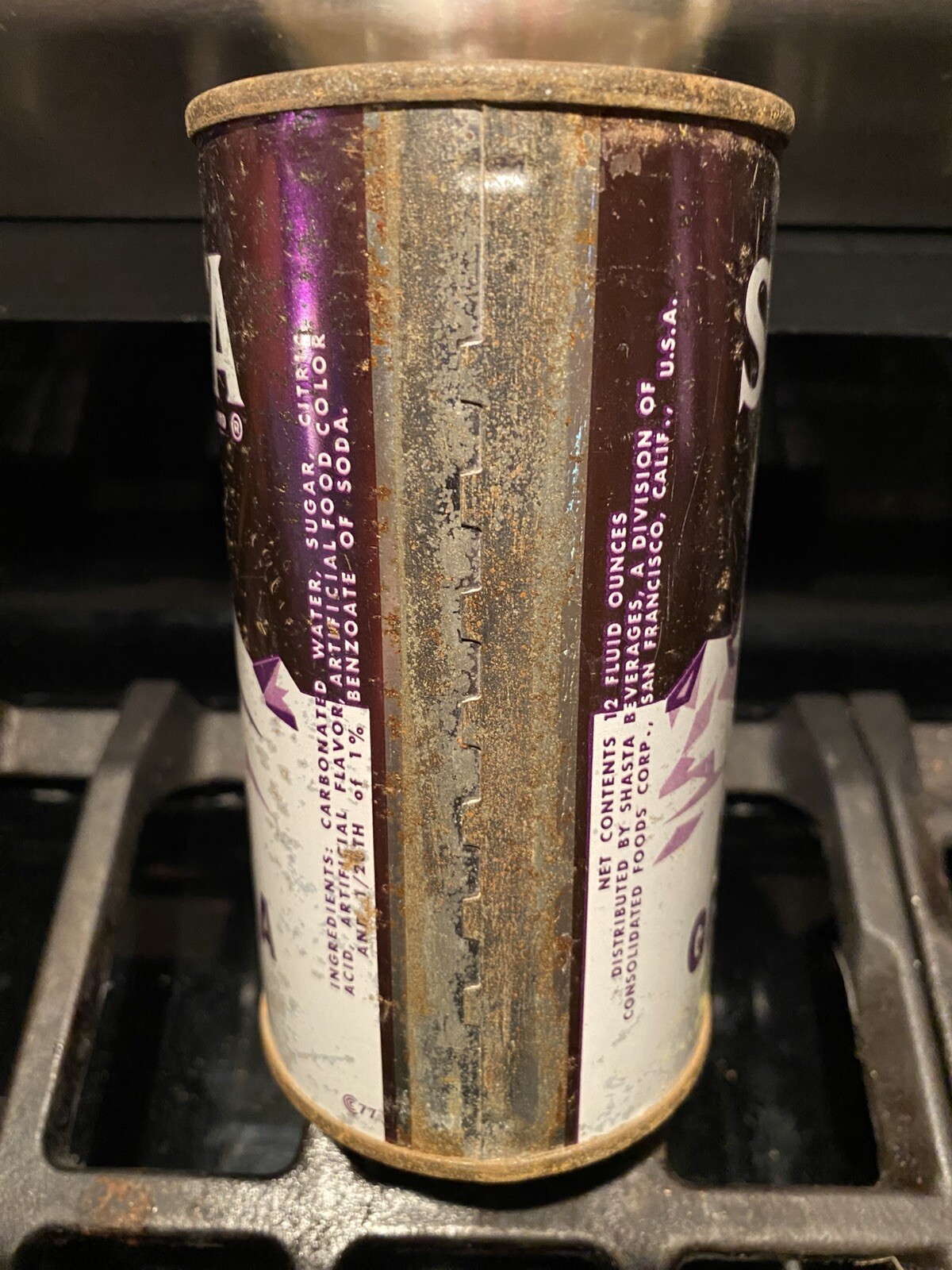 Shasta IMITATION GRAPE 🍇 Soda 🥤 Flat Top Very Nice Example