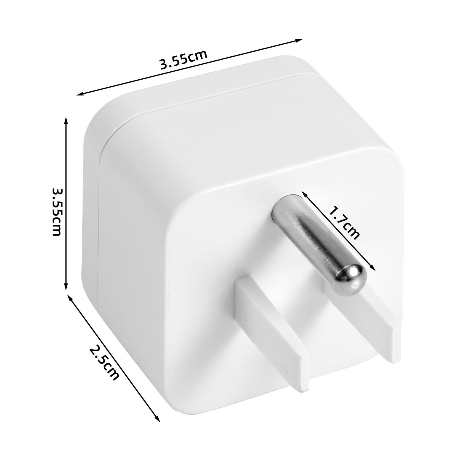 2pcs Grounding Plug Adapter, Safety Ground Outlet Adapter Premium ABS Copper