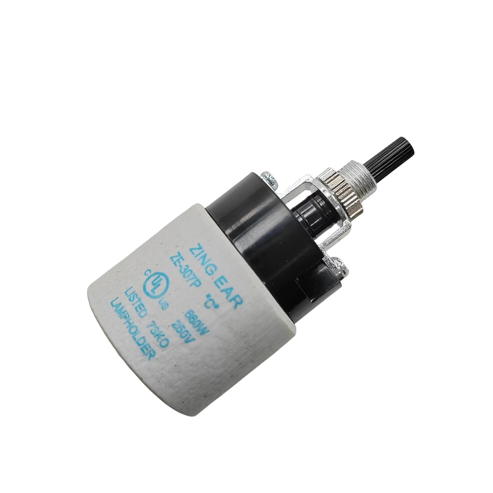 ZE-307P Zing Ear Turn Knob Rotary Bulb Lamp Socket Replacement Switch E26 E27...