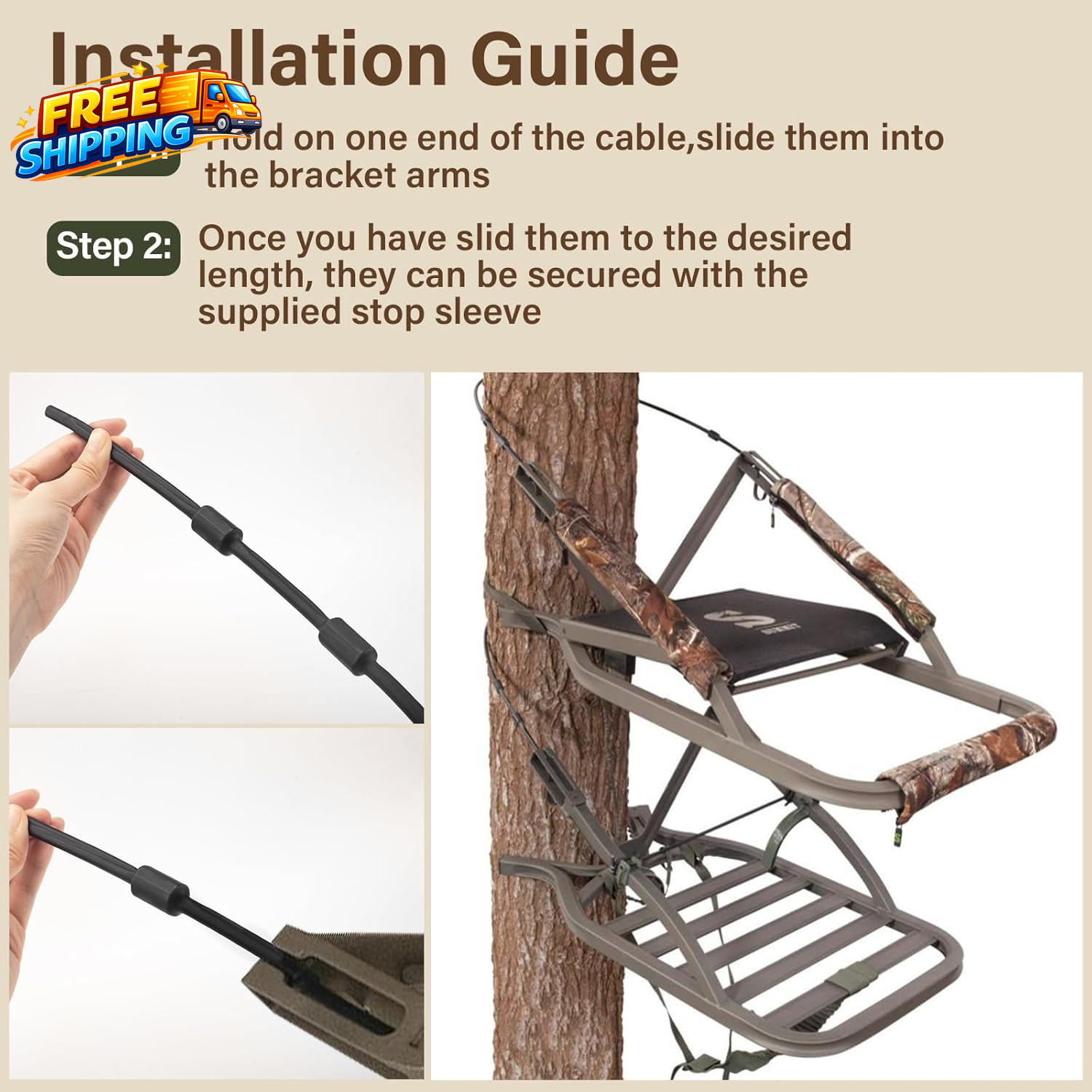 Climbing Tree Stand Replacement Cables for Summit Climber 65 Hang on Climber