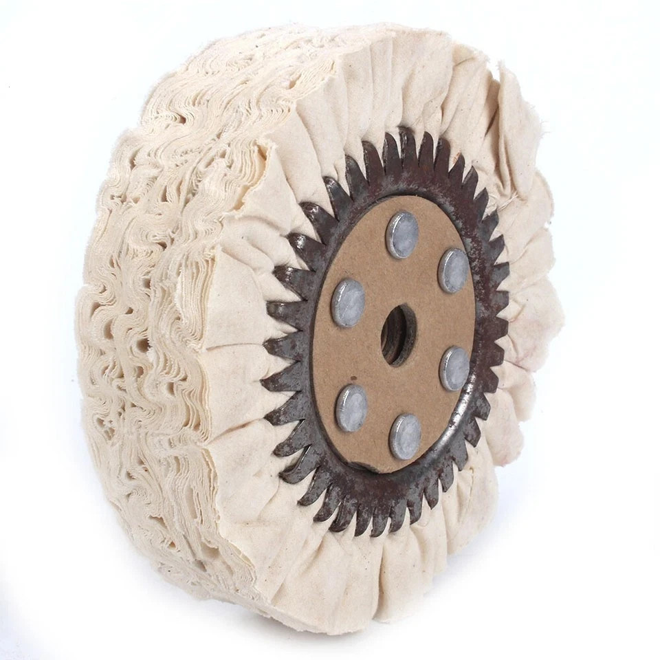 6 Inch Cotton Airway Buffing Wheel Pads For Bench Grinder Metal Polishing 66Ply