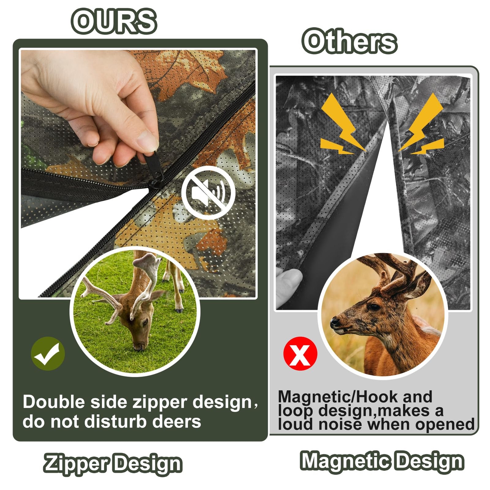 See Through Hunting Tree Stand Blind, 102x36IN, Three-sided,