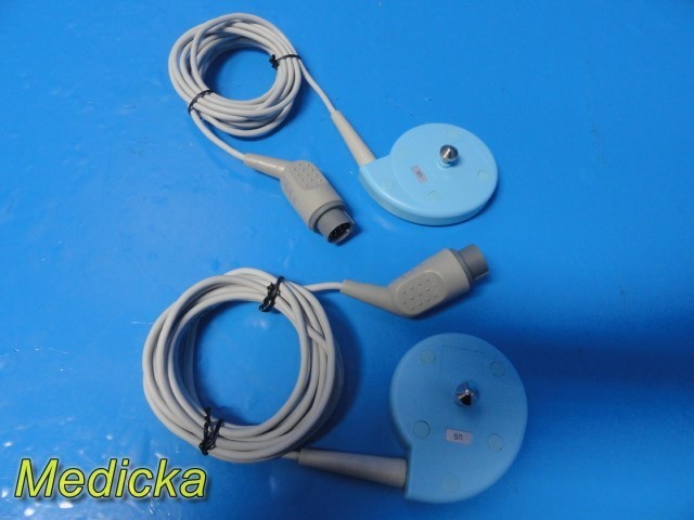 Lot of 2 GE Compatible 5700HAX Ultrasound Fetal Transducers W/ Button ~ 38660