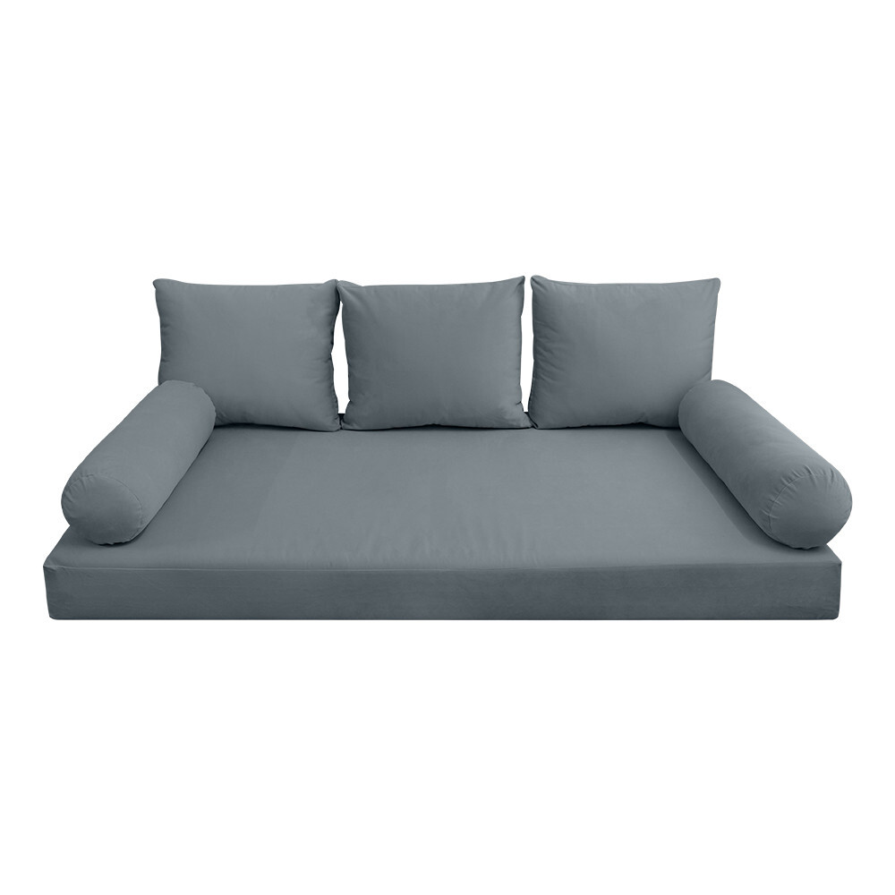Model V3 Twin-XL Velvet Knife Edge Daybed Mattress Pillow Complete Set AD347