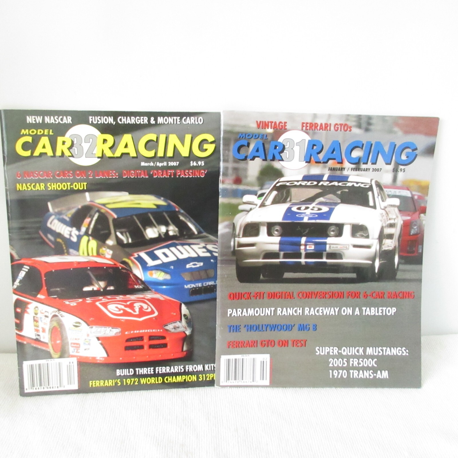2007 MCRM MODEL CAR 31 RACING NASCAR 1/32 SCALE ( 2 MAGAZINES )