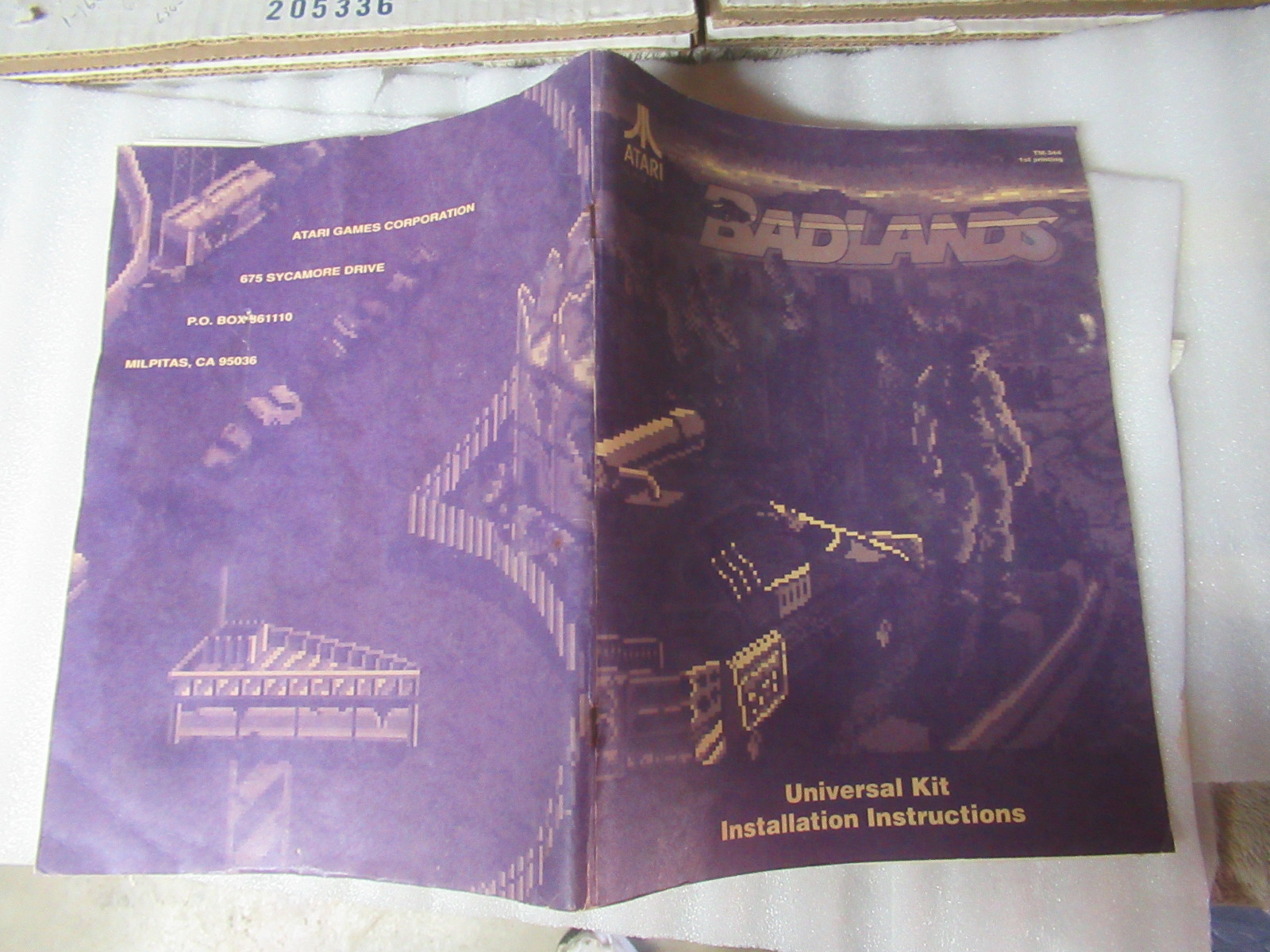 vintage original BADLANDS ATARI         arcade video game manual