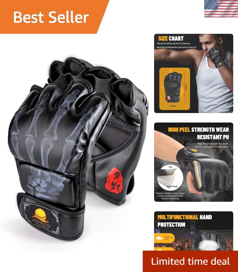 Breathable Half-Finger Boxing Gloves with Strong Grip for Ultimate Training