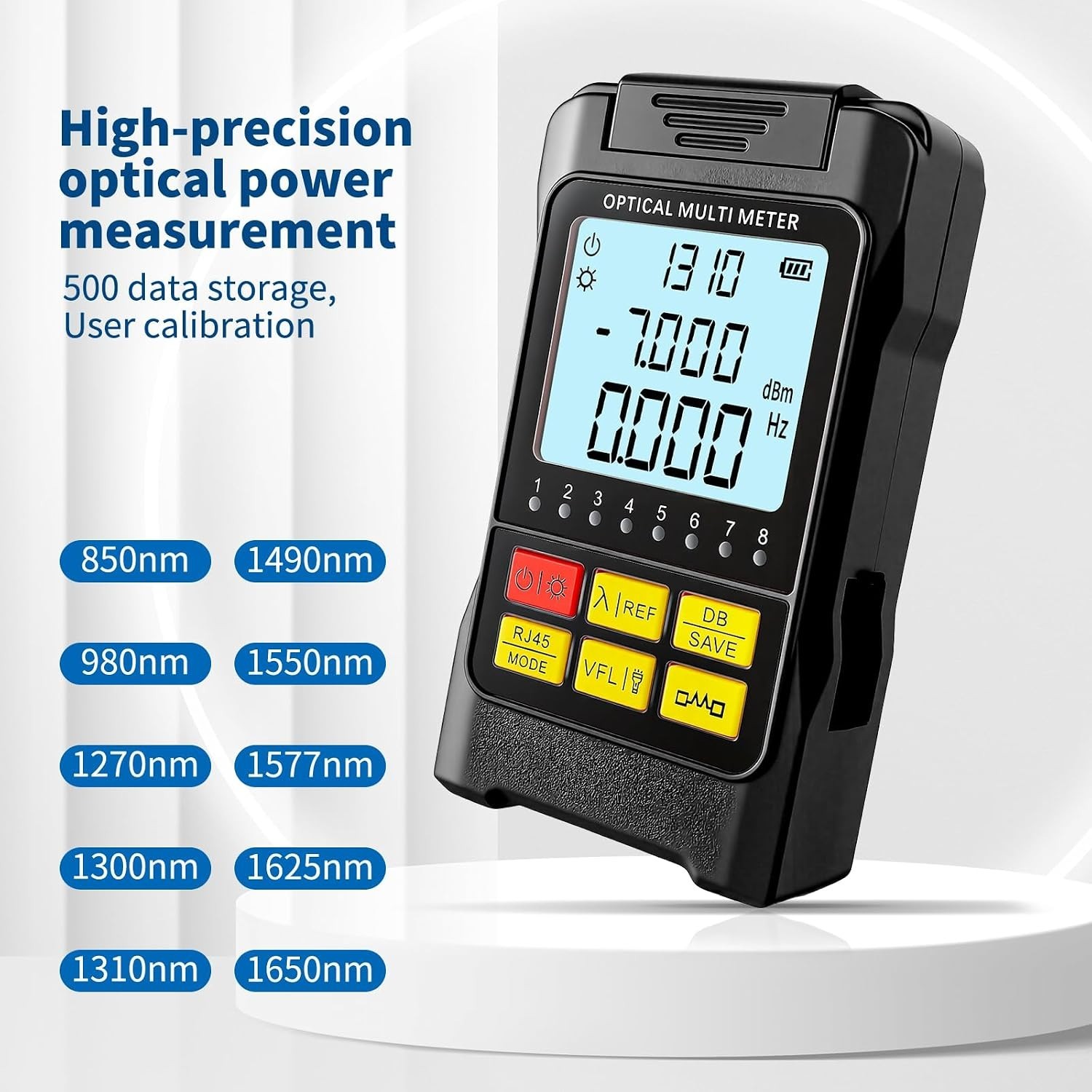 Portable 5-in-1 Network Tester with Optical Power Meter & Fault Locator Function