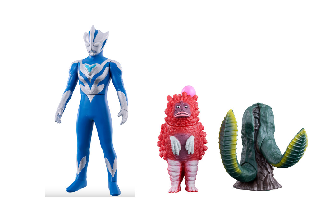 BANDAI Ultra Hero Series 120 Ultraman Teo Ultra Kaiju Series 250 Pigmon & Sufran