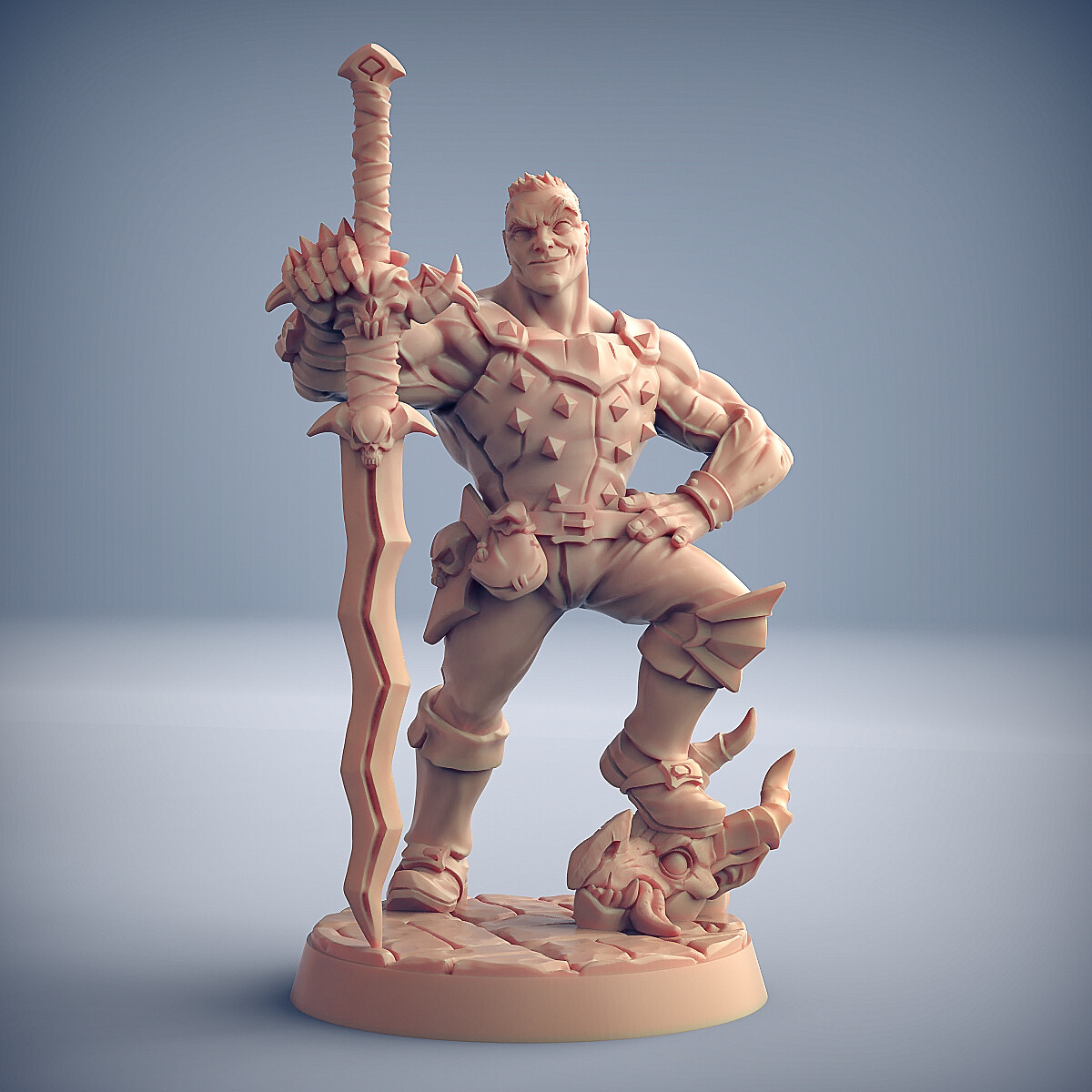 Tino Fighter Barbarian Artisan Guild Fantasy Dungeons and Dragons Miniature