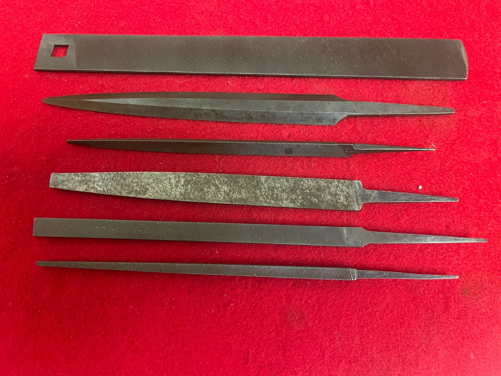 LOT- 6 Unique Machinist Files; Some Marked G.H. Barnett