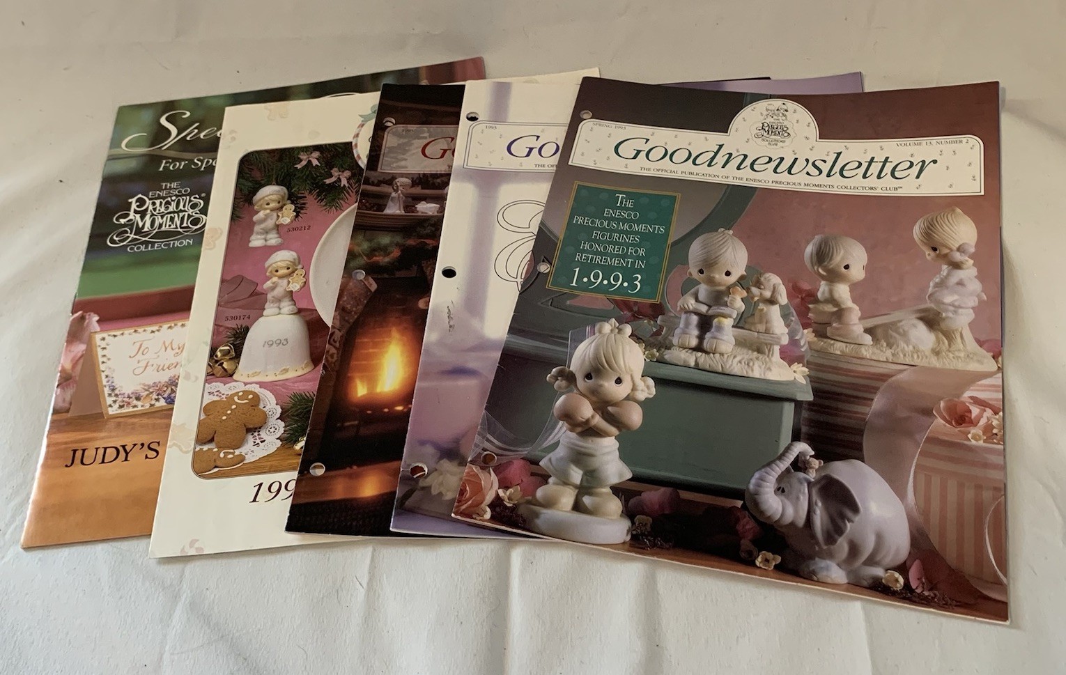 ENESCO PRECIOUS MOMENTS GOODNEWSLETTERS 1993 #2-4 Fall Intros Special Occasions