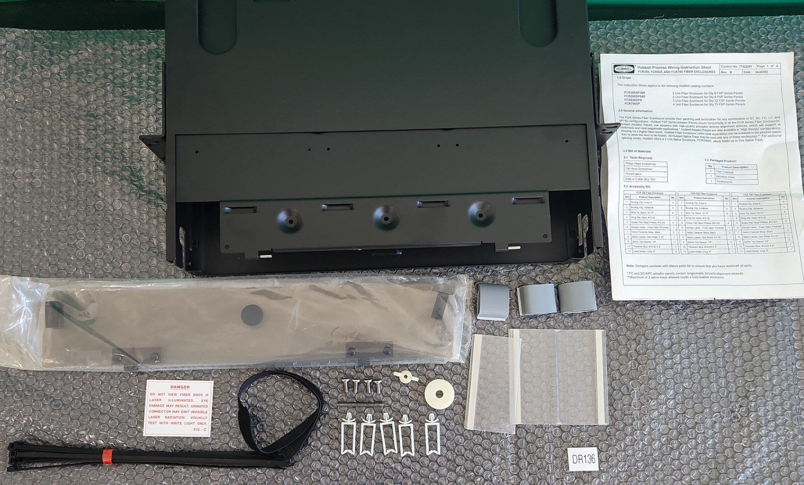 🆕️ Hubbell Premise Wiring FCR525SPR 3 Unit Fiber Enclosure ⚡️🇺🇸 SHIP+WARRANTY