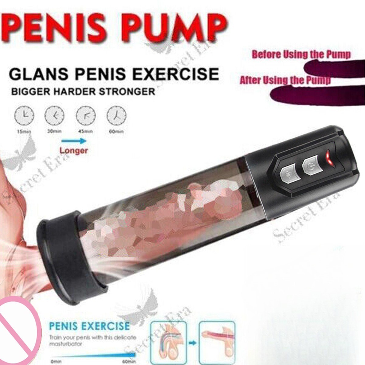 Automatic Electric Vacuum Penis Pump Rechargeable Male Penis Enlarger Growth USA