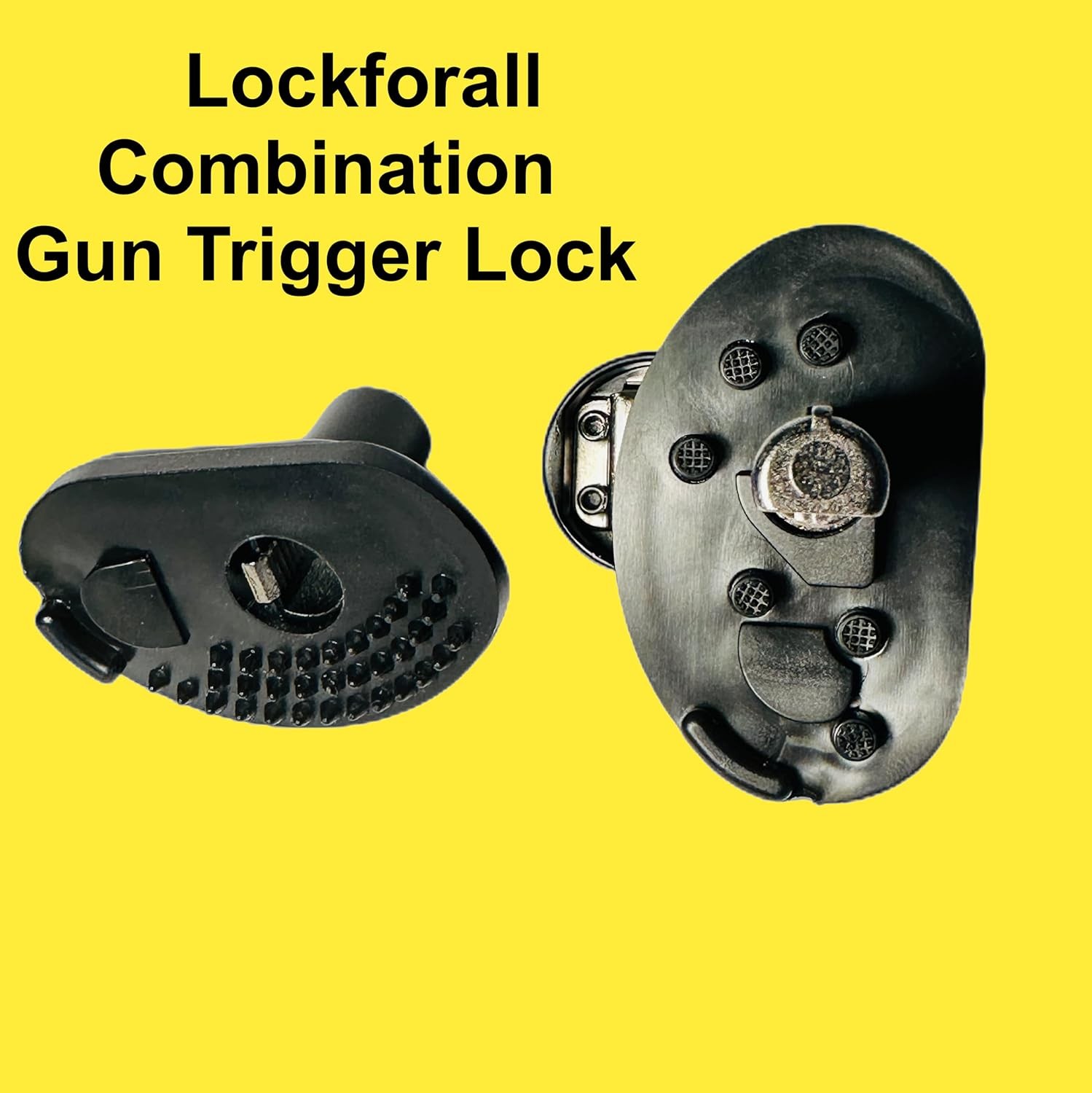 Gun Trigger Lock, 3 Digit Set Own Combination Lock Password- Black*4 Pack