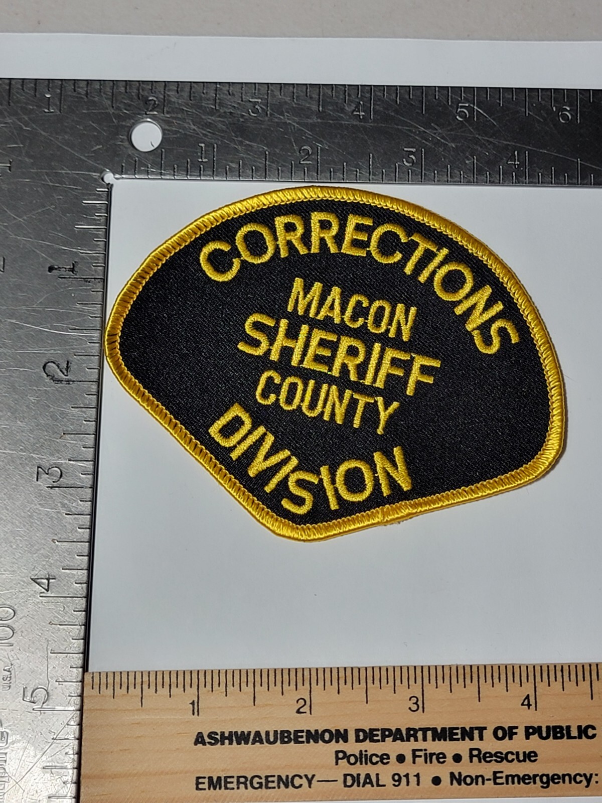 T1 B1 Police patch Illinois Corrections Division Macon County Sheriff