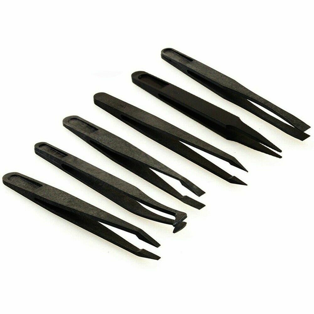 Antistatic Plastic Tweezers Set Heat Resistant Tweezer for Earmold Lab for IEM