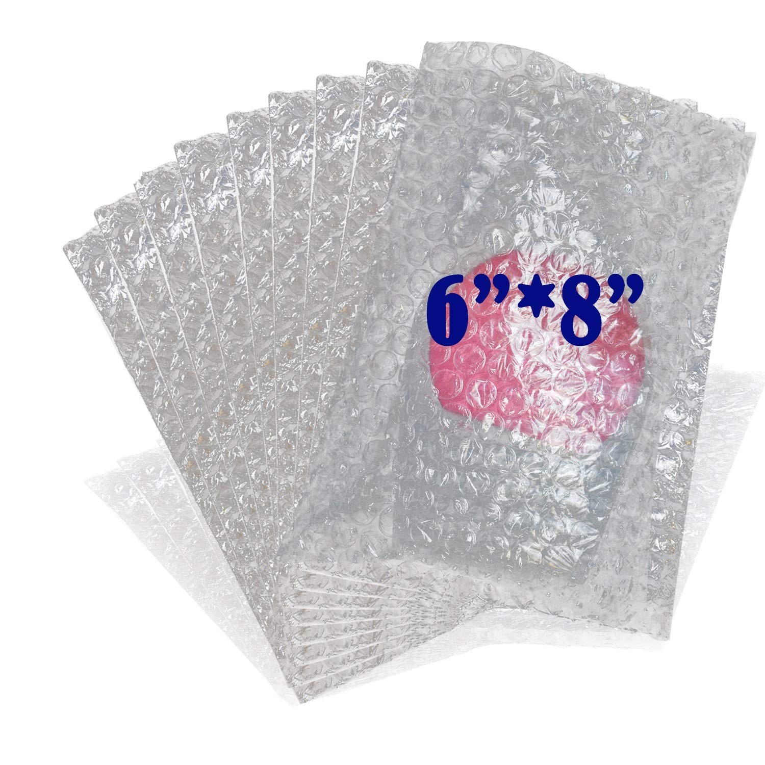 100Pack 6x8 Inch Bubble Out Bags Bubble Pouches Wrap Cushioning Packaging Bag...