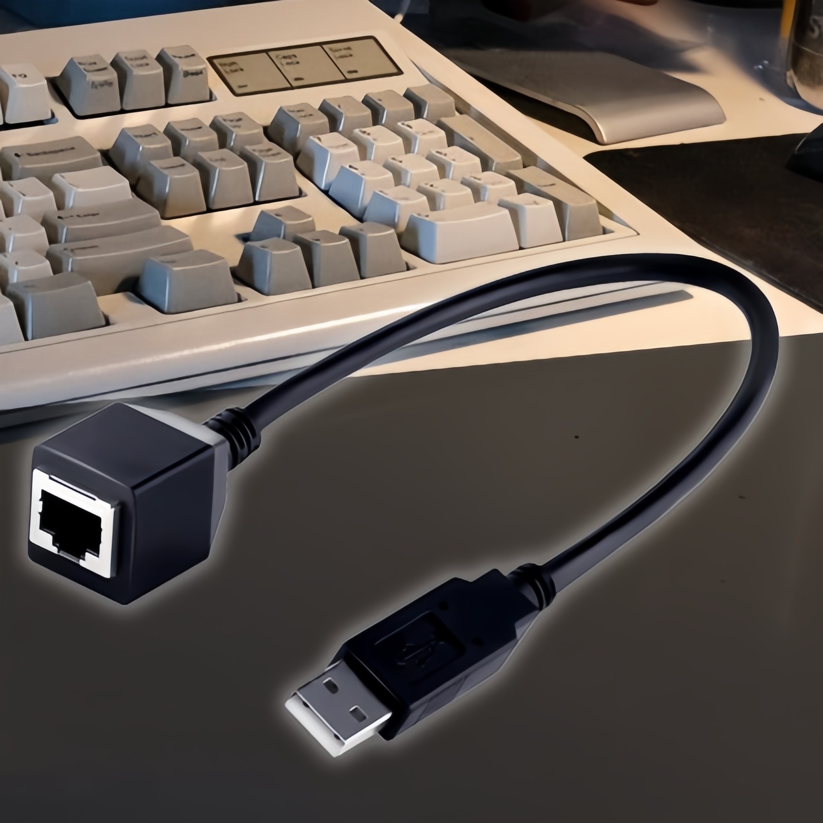 RJ45 Keyboard to USB Converter v1.0 Cable For IBM Model M Terminal Keyboards