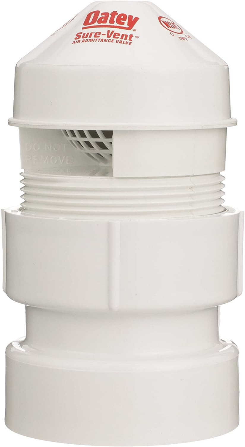 Sure-Vent 1-1/2"-2" 160 Branch 24 Stack DFU Air Admittance Valve White PVC Sch.