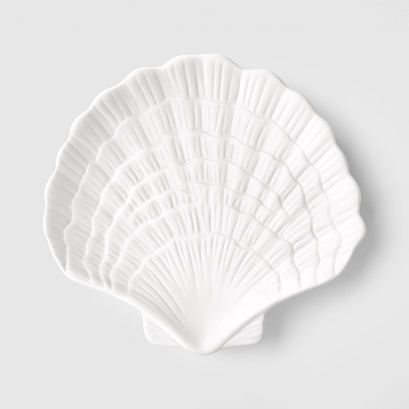 Seashell Trinket Dish - 5.5in L x 0.75in H x 6in W x 6in D