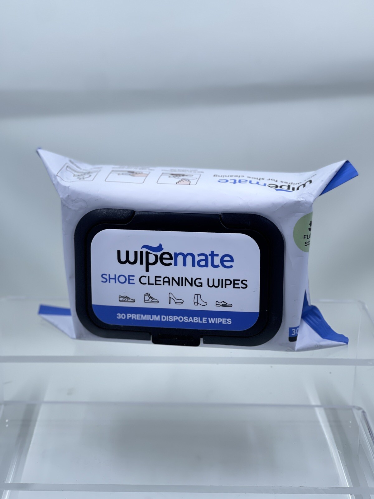 WipeMate Shoe Cleaning Wipes 30 Pack! Wipe Mate Shoe Cleaning, Floral Scent New!