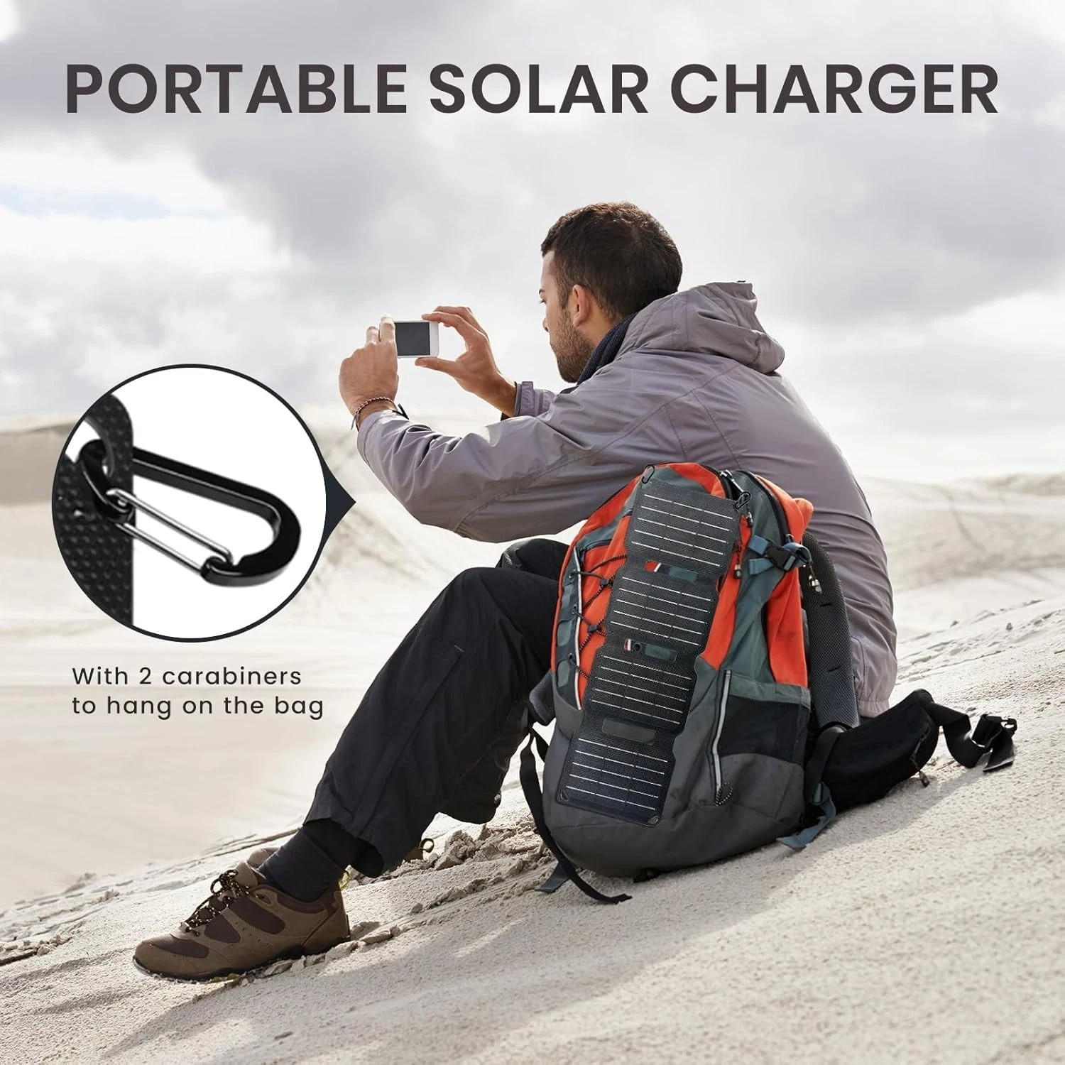 Flexsolar 10W Foldable Mini Solar Panel Charger For All Phones Iphone. Samsung