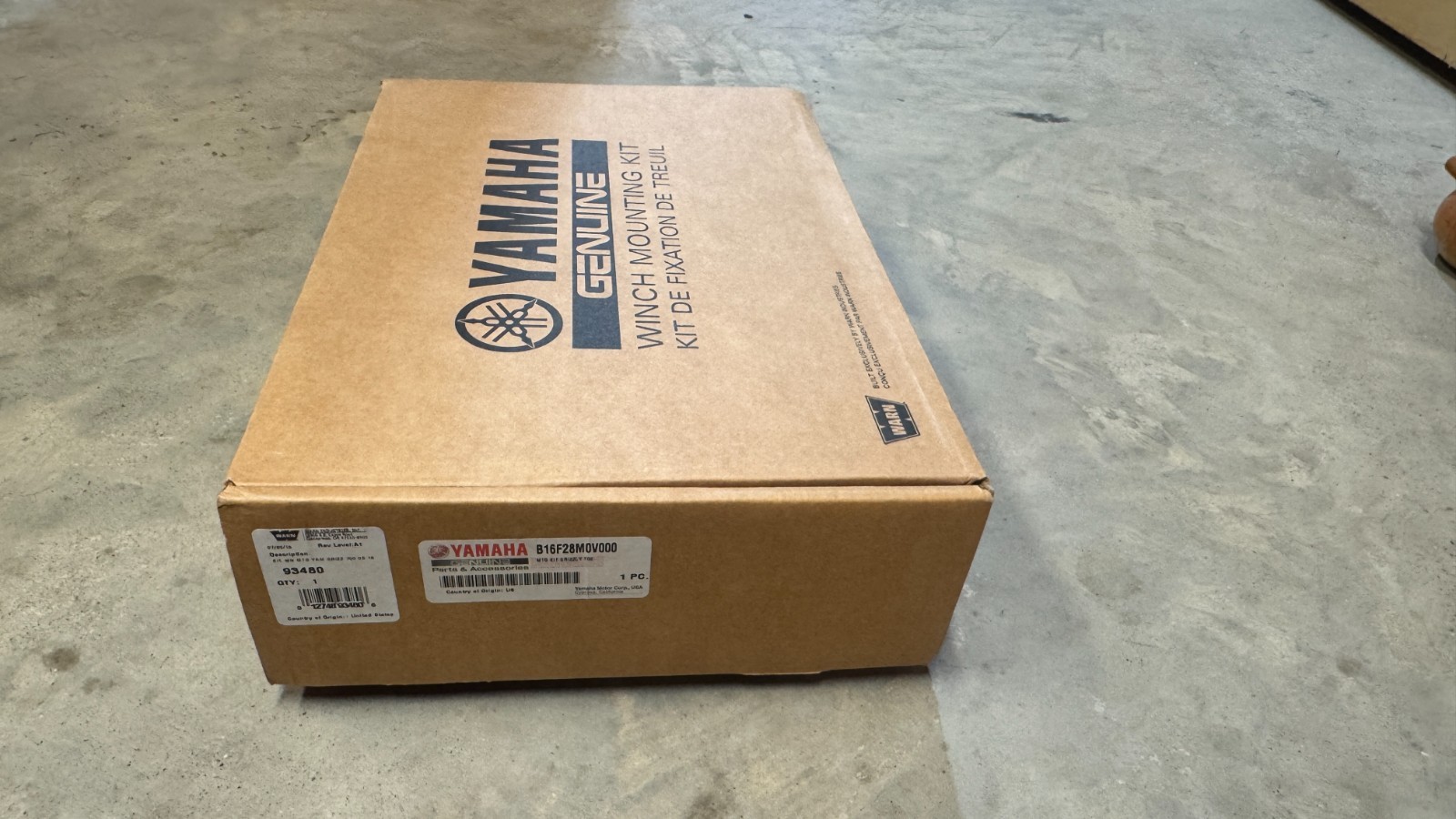 Yamaha, B16F28M0V000, 93480 Winch Mounting Kit WARN