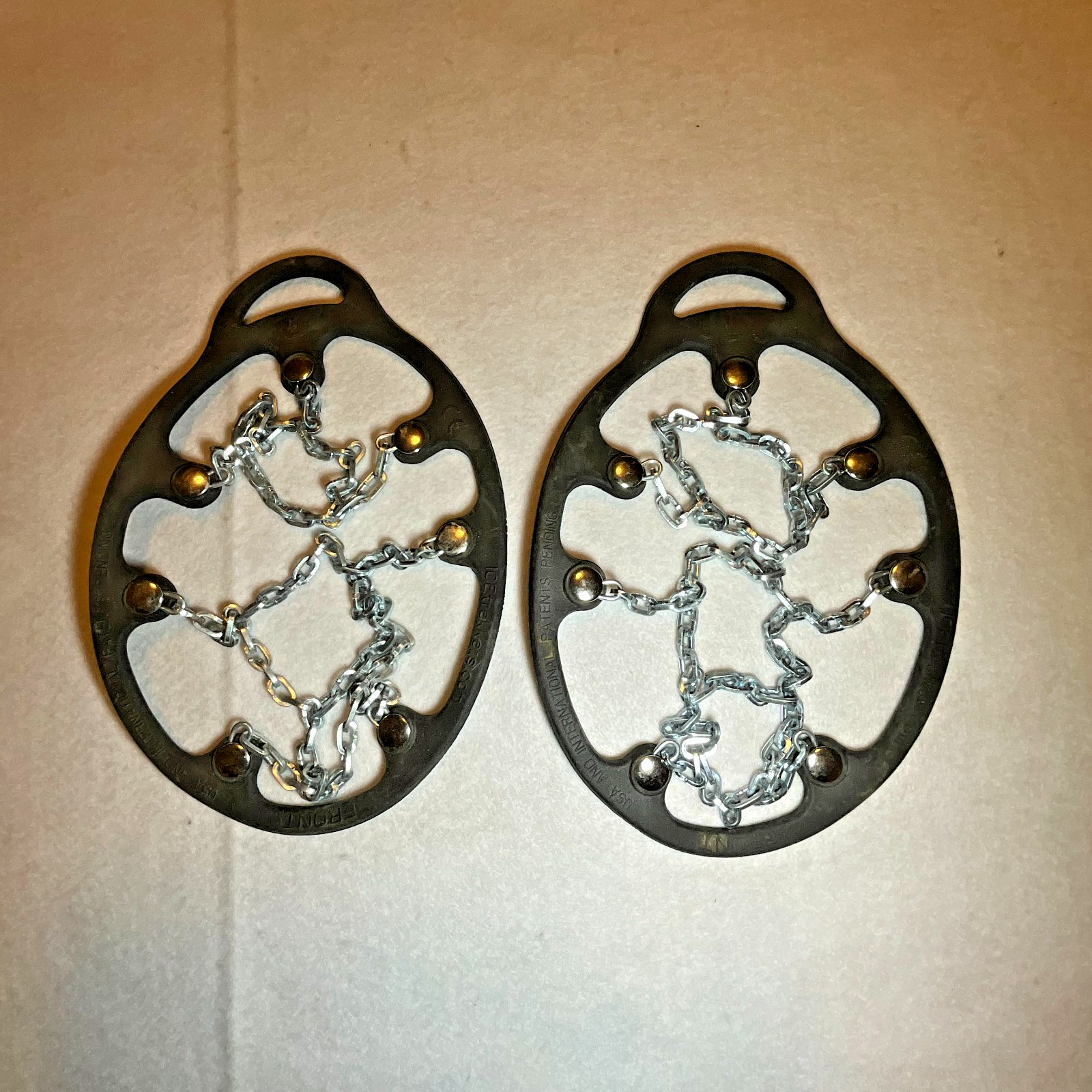 Ice-Trekkers Over Footwear Steel Chain Links Ice/Snow Traction Cleats Unisex L