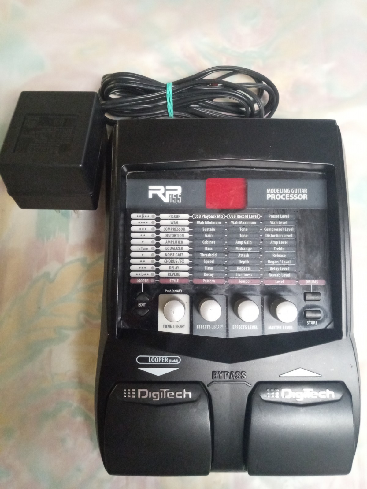 DigiTech RP155  Processor Multi-Effects Pedal W/ Power Adapter
