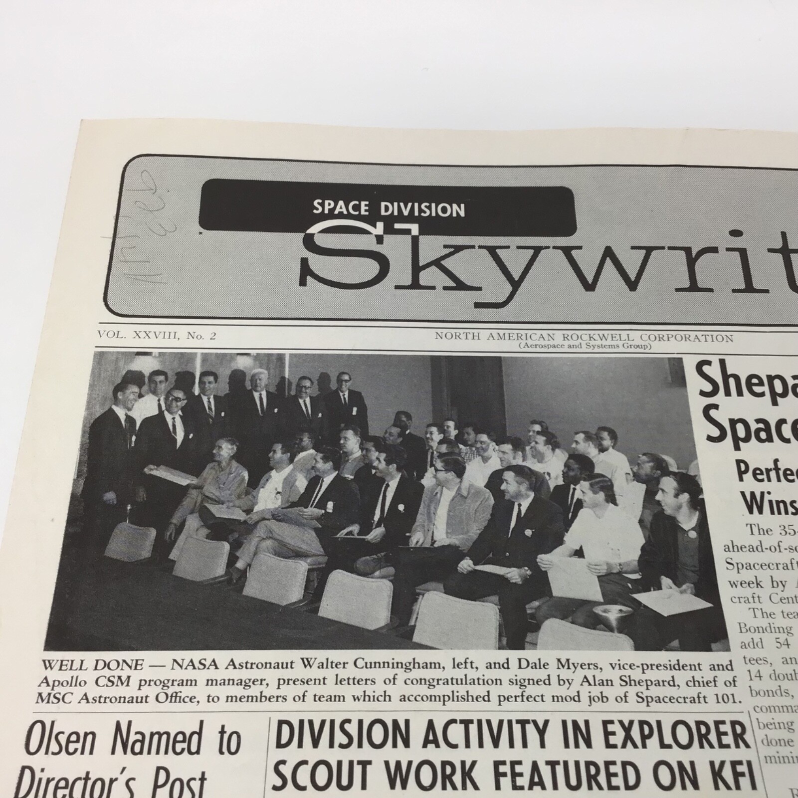 1968, January 12, SKYWRITER North American Aviation Vol, XXVIII , No. 2
