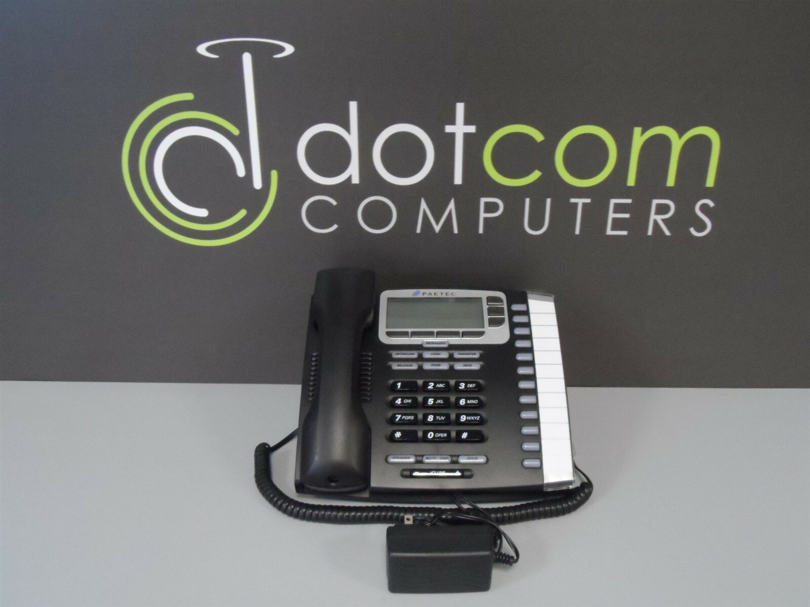 Allworx Paetec 9212 9212P Voip Display Phone 6X 10X 24X 8110051 w/ AC Adapter