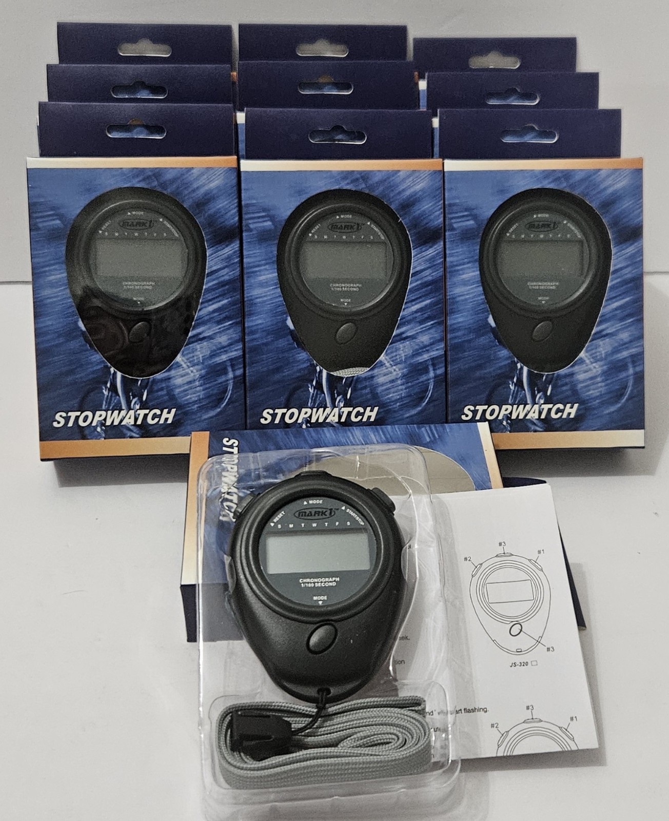 New Lot of 10 Mark 1 Stopwatch Easy to Use Training Gym Sports Experiment School