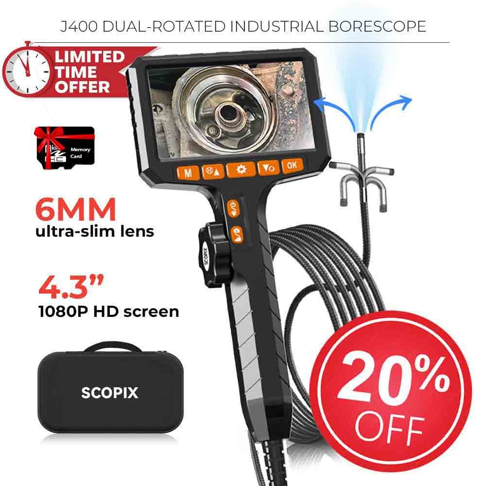🔥2-Way 360° Inspection 1080p HD Borescope Endoscope Camera 3.3ft Snake Camera