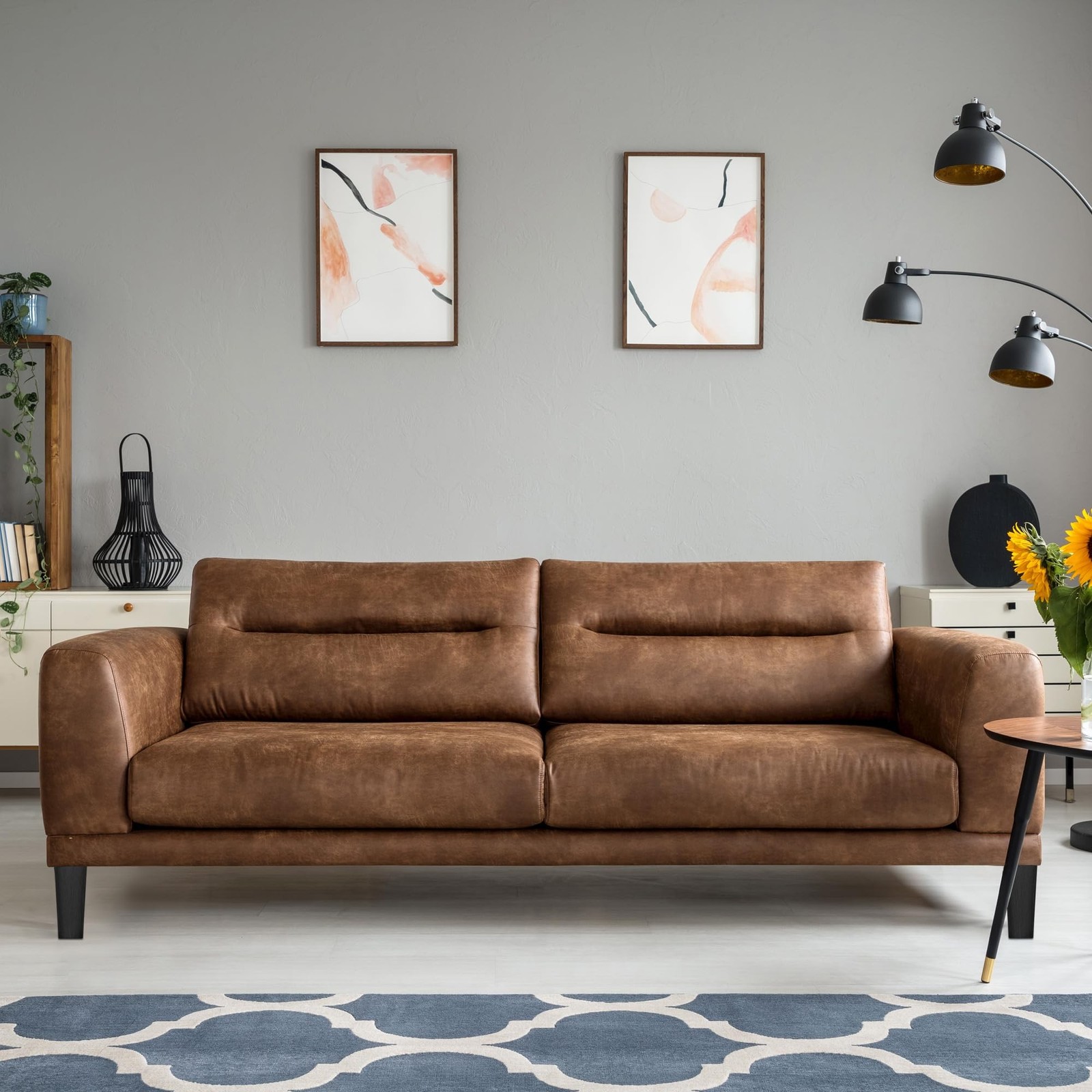 TURSTIN 8 Pack 8 Inch Furniture Legs Plastic Sofa Couch Legs Square Tapered F...