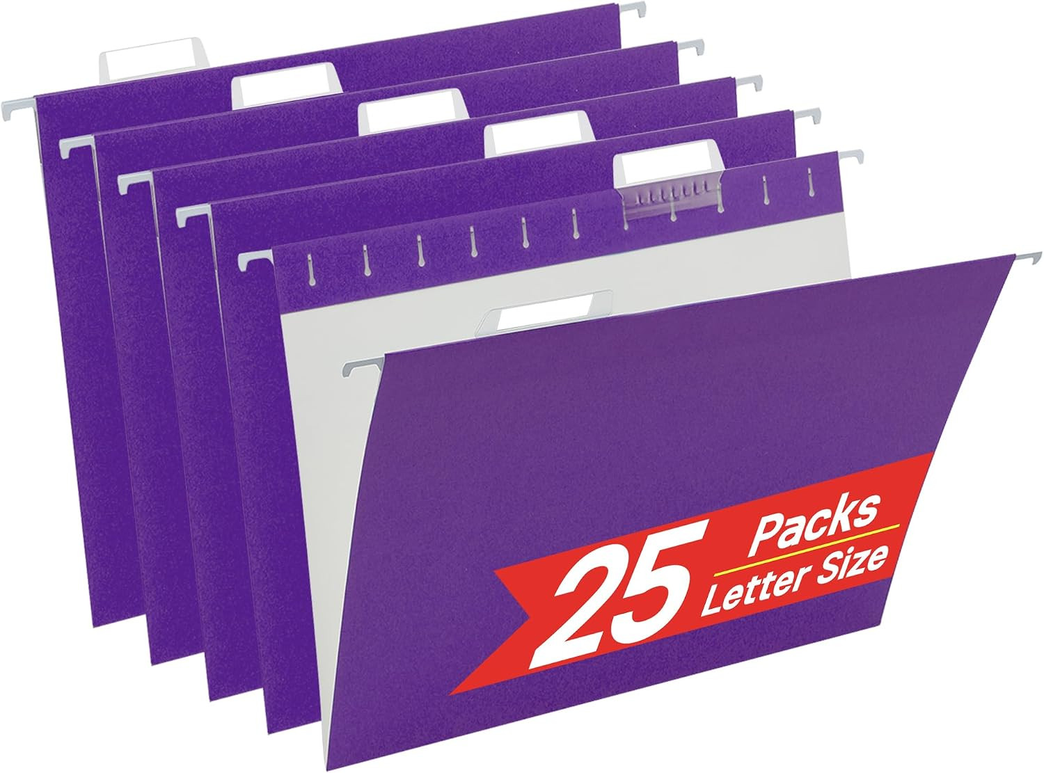 25 Pack Hanging File Folders Letter Size,Purple Reliable Hanging Folders for Fil