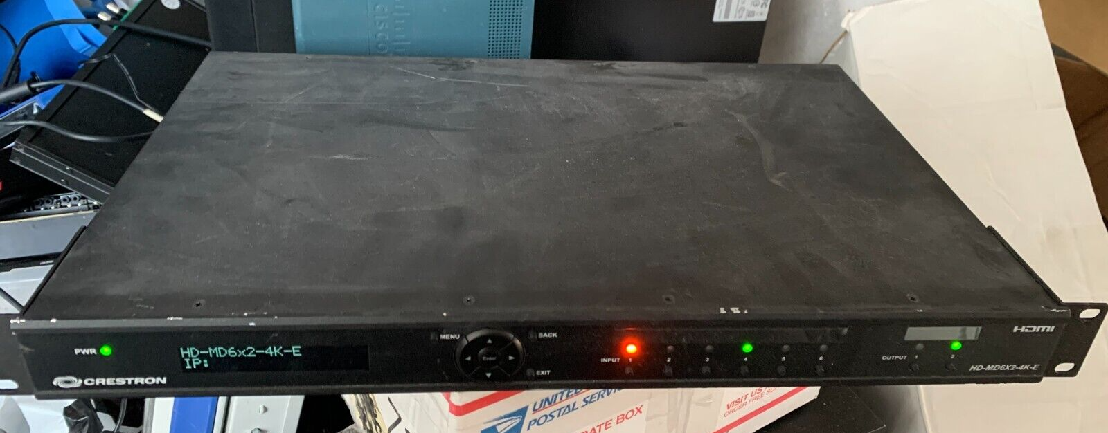 CRESTRON HD-MD6X2-4K-E - 6 HDMI IN, 2 HDMI OUT 4K MATRIX SWITCHER