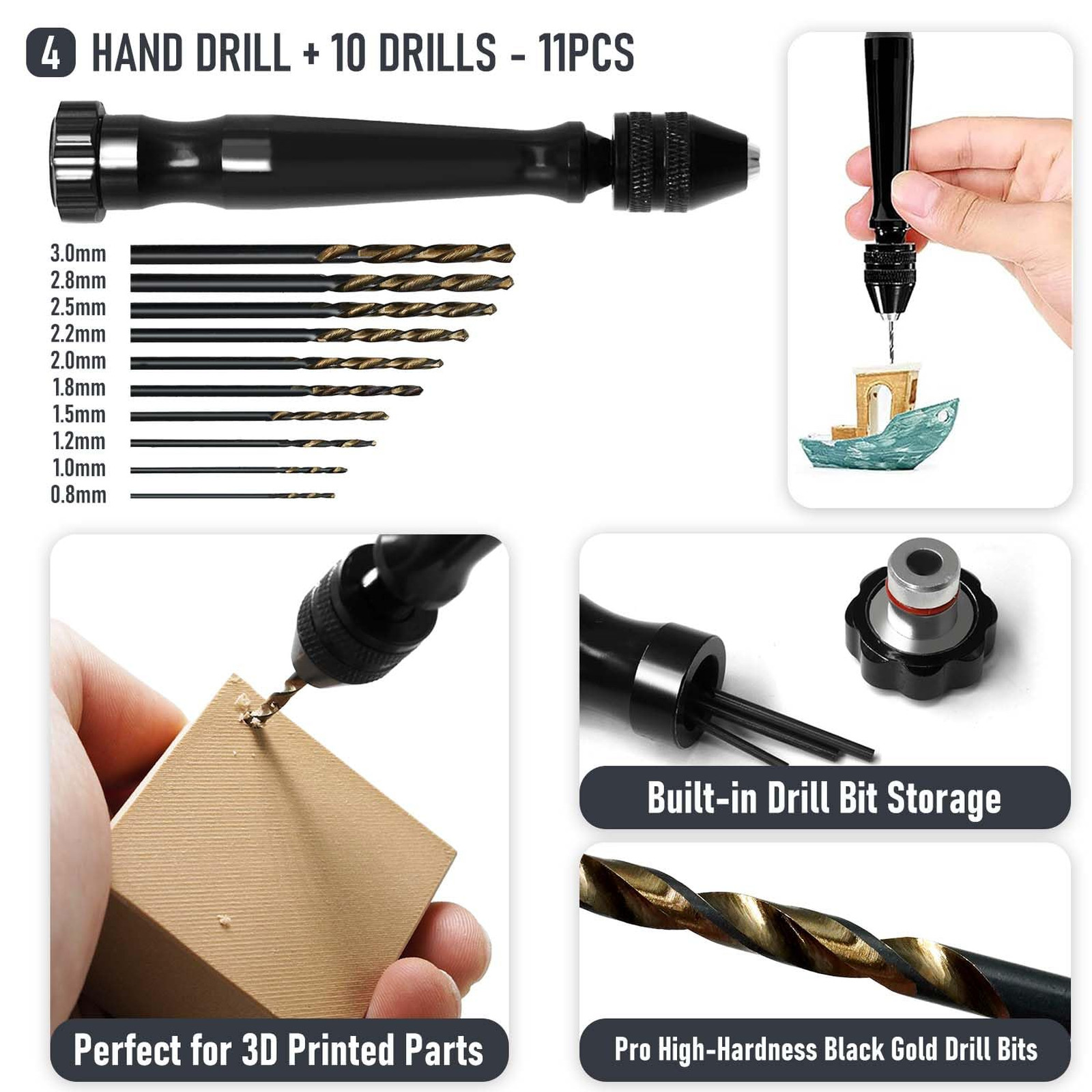 3D Printer Tools Kit, Support Removal and Finishing, Includes Deburring and