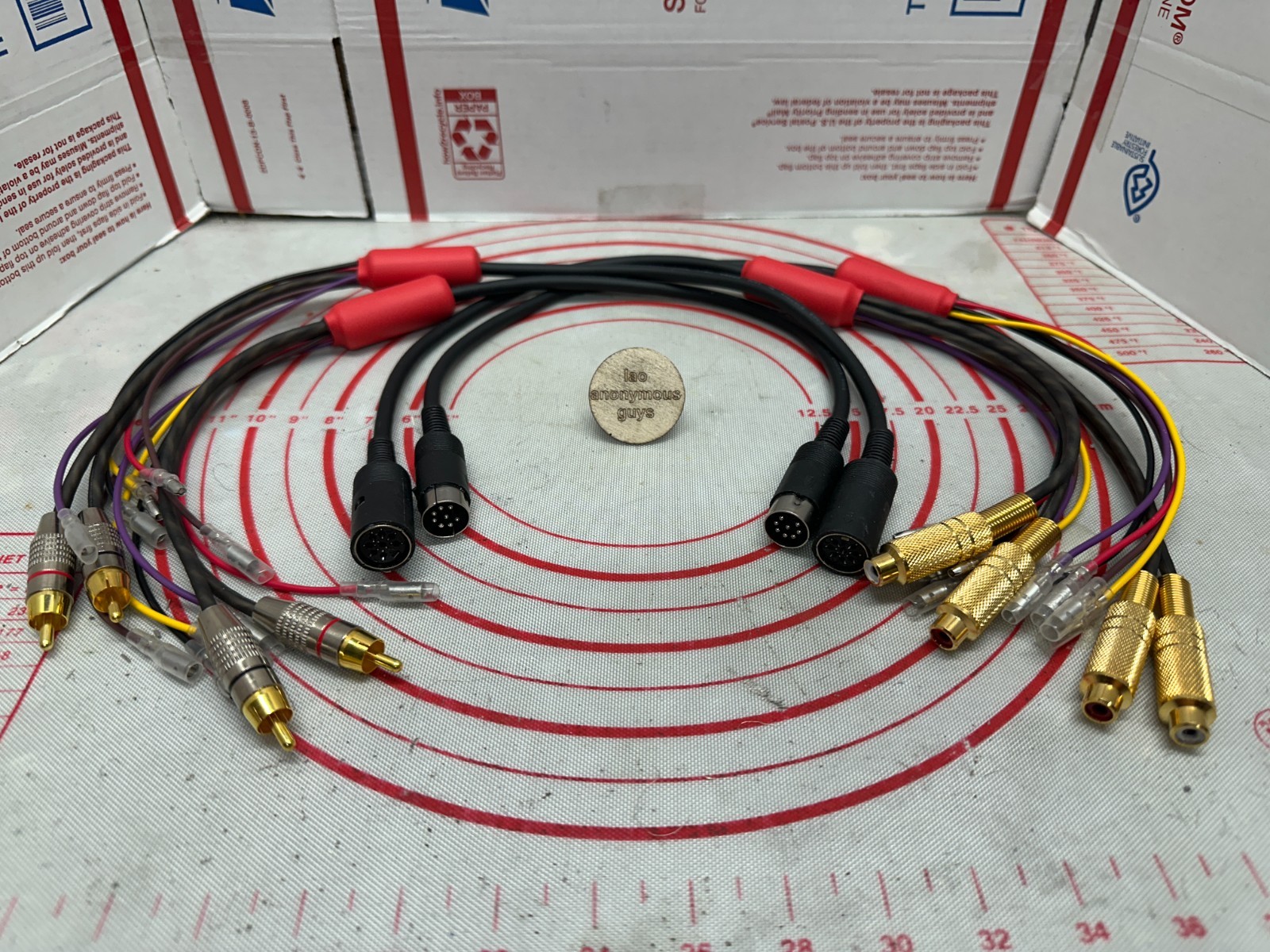Mini-BUS Breakout Adapter Cable Metal RCA For ALPINE Mini-BUS Vintage Old School