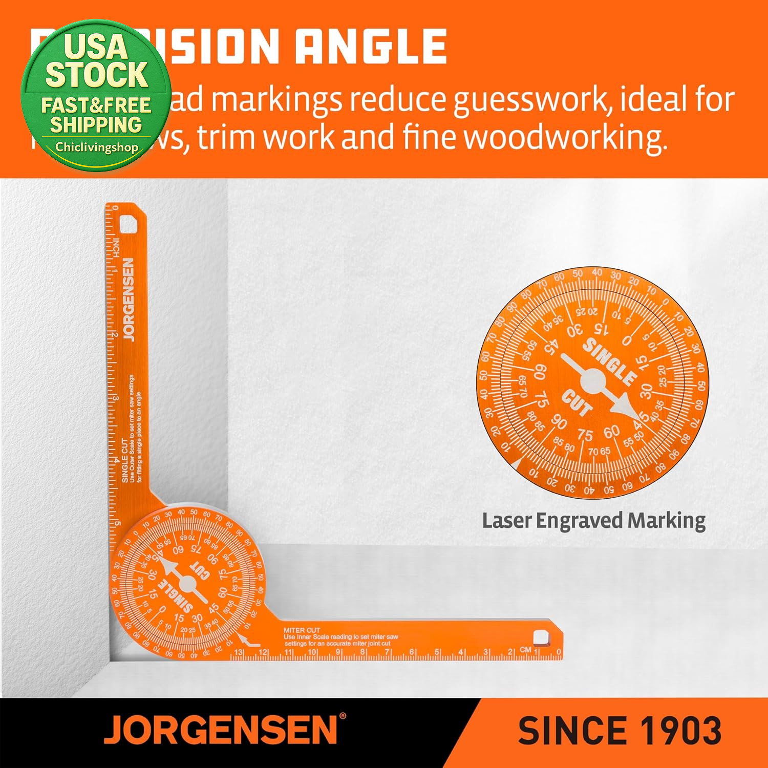 Miter Saw Protractor 7 Inch Aluminum Angle Finder Precision