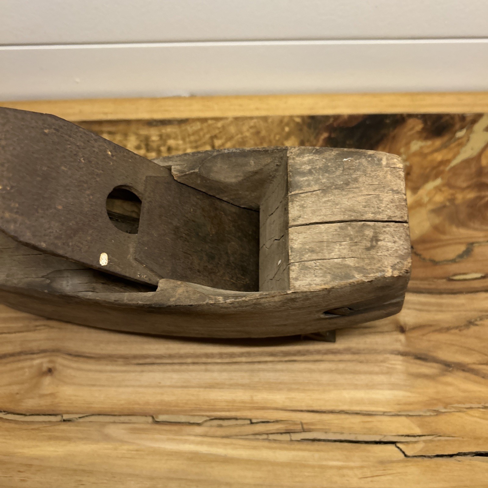 Antique Coffin Smoothing Plane Primitive Woodworking