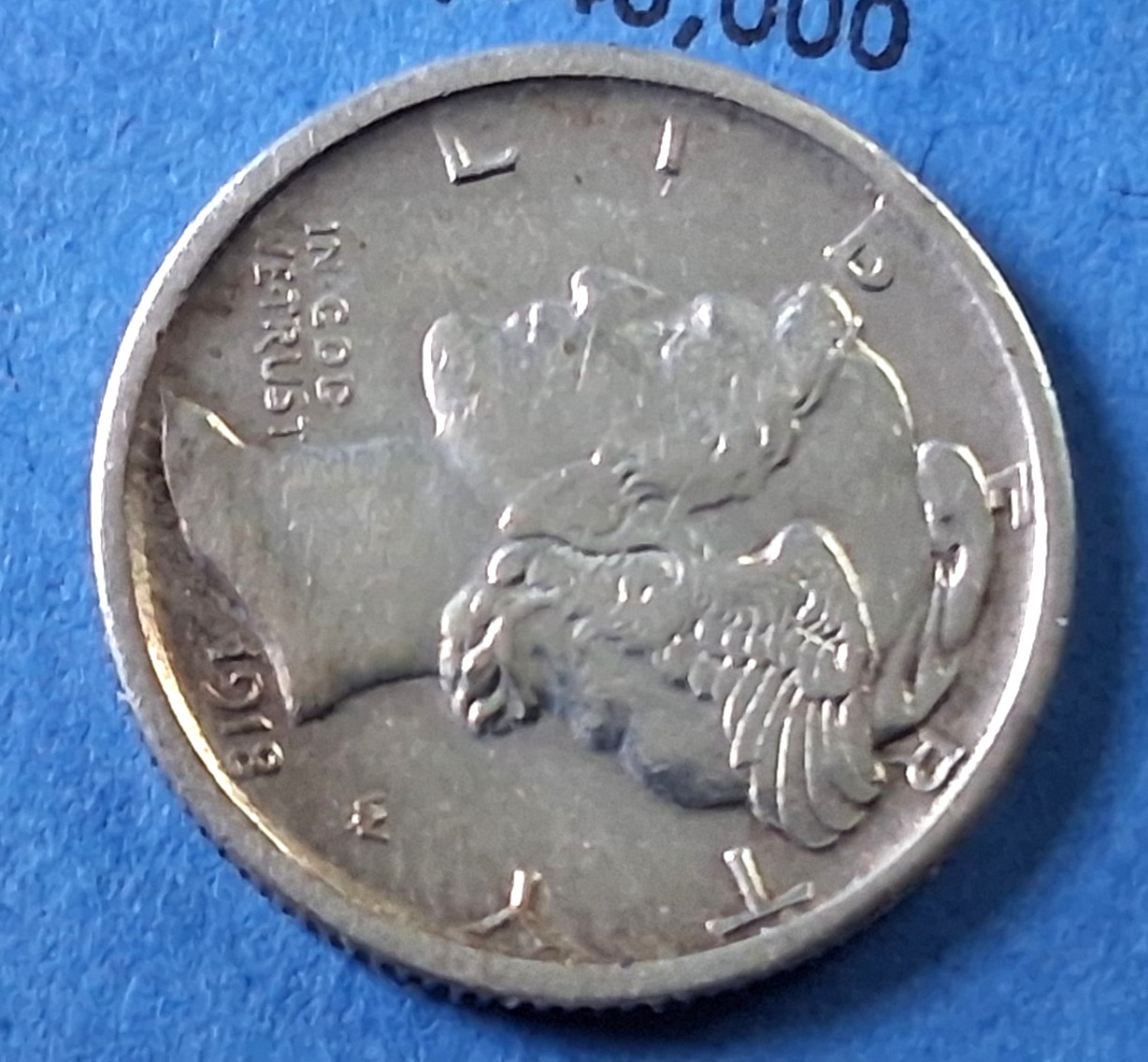 Gem BU 1918 Mercury Dime - 10c - Better Grade - Full Split Bands