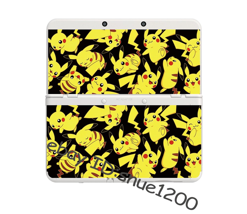 Pokemon Pikachu Pattern Cover Plate Replacement Faceplate Shell New Nintendo 3DS