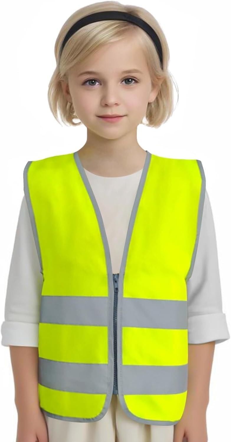 Kids Hi VIS Reflective Vests, Child Safety Vest for Small, Yellow