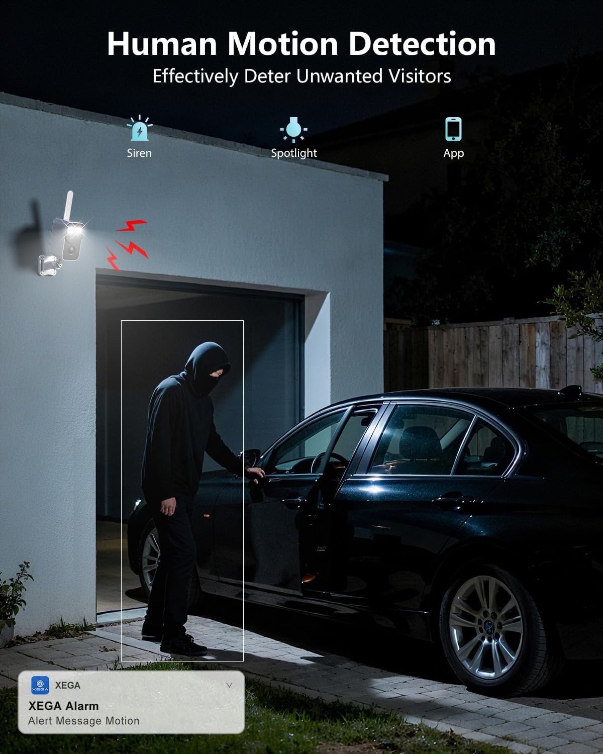No WiFi Required 4G LTE Security Camera, Night Vision, Mobile App Control,