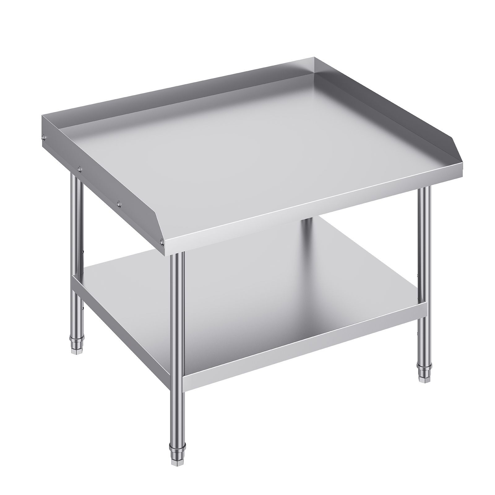 30x36in Stainless Steel Work Table with 3-Side Backsplash