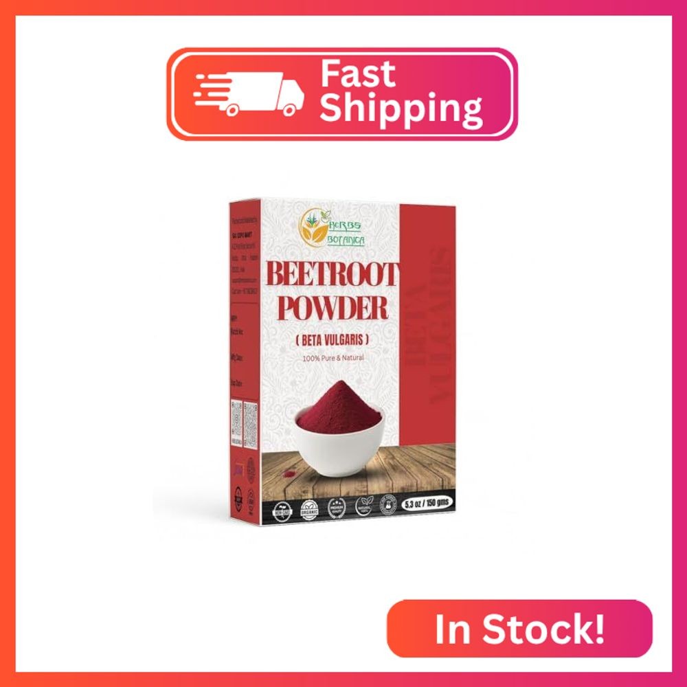 Herbs Botanica Beetroot Powder for Baking and Smoothies | Nitric Oxide Suppement
