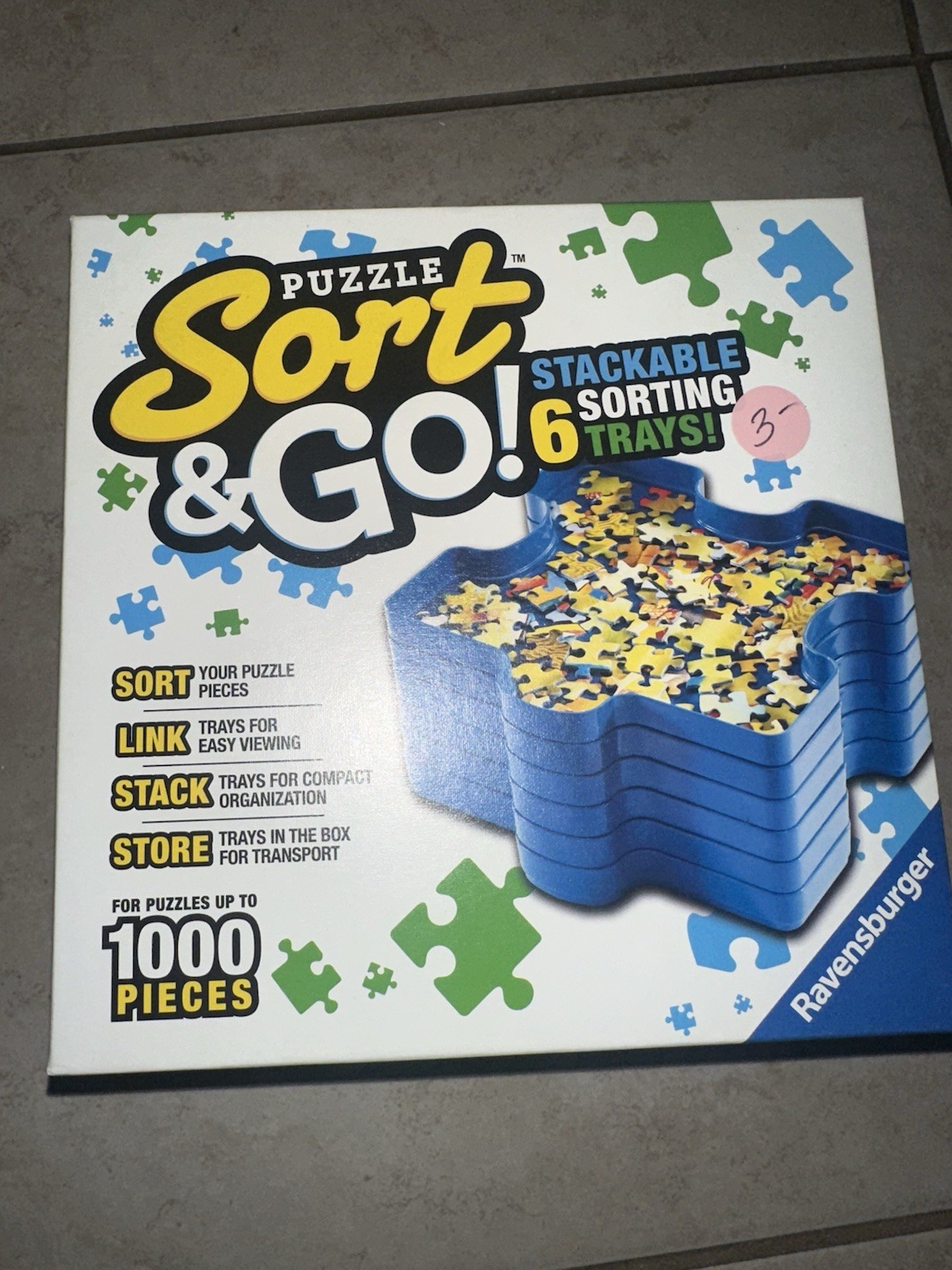 Ravensburger Sort & Go Puzzle Stacking 6 Sorting Trays for 1000 Pieces