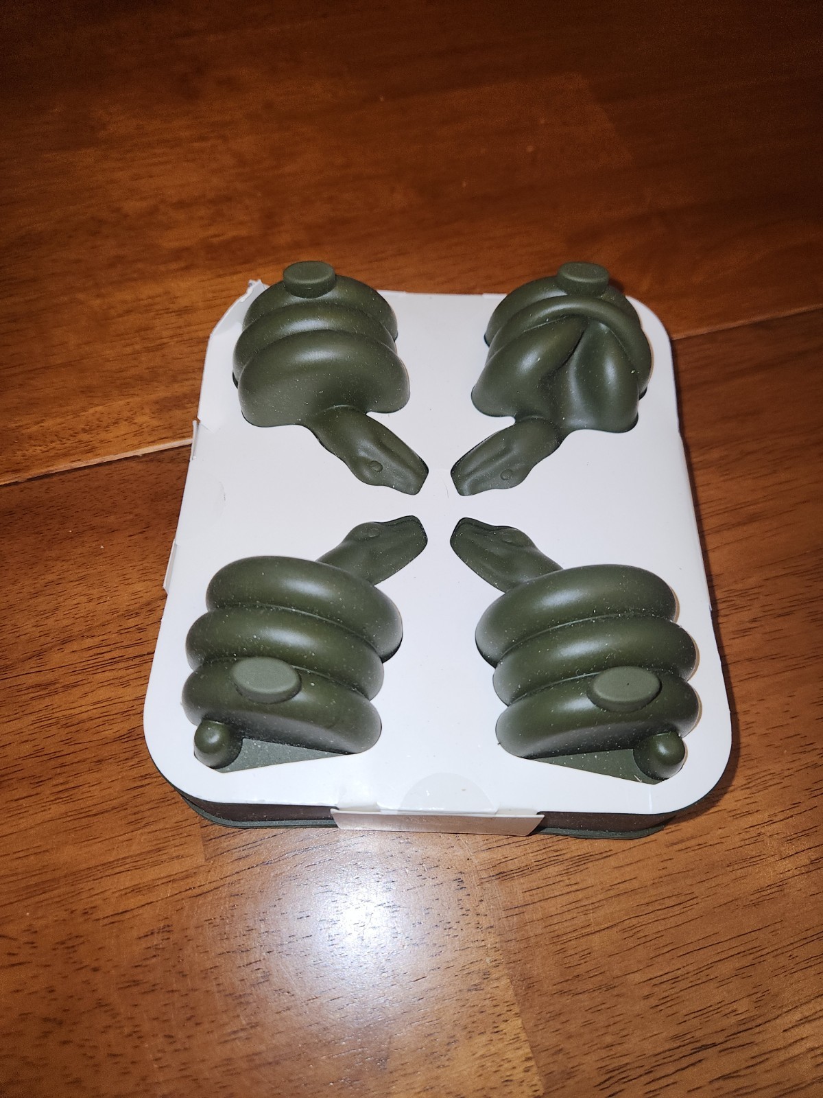 NEW- Threshold Ice Cube Mold Coiled Snake - 4 Cavity Silicon Mold